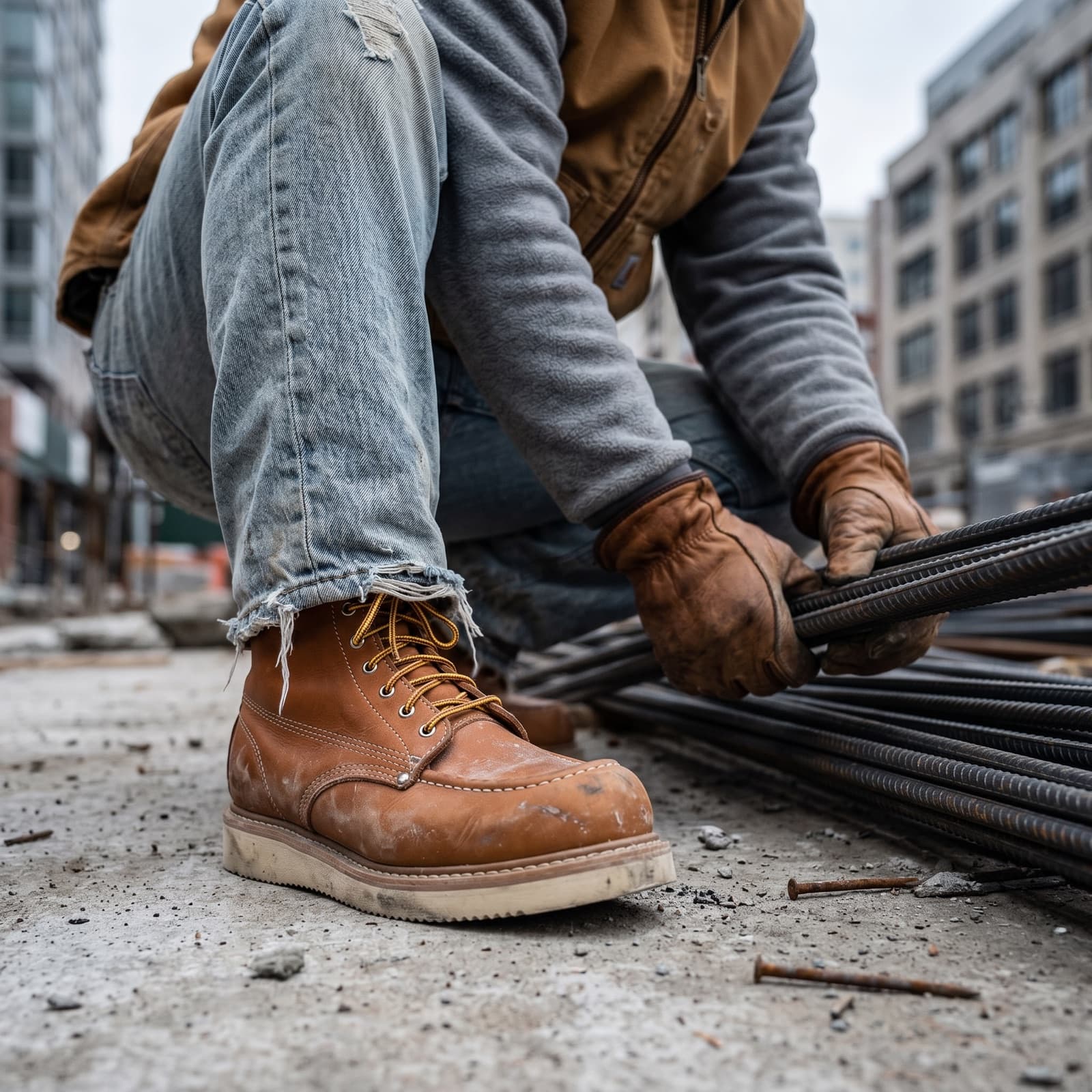 Botas de piel Mr. Sosa Subterránea Canela para jornadas de industria