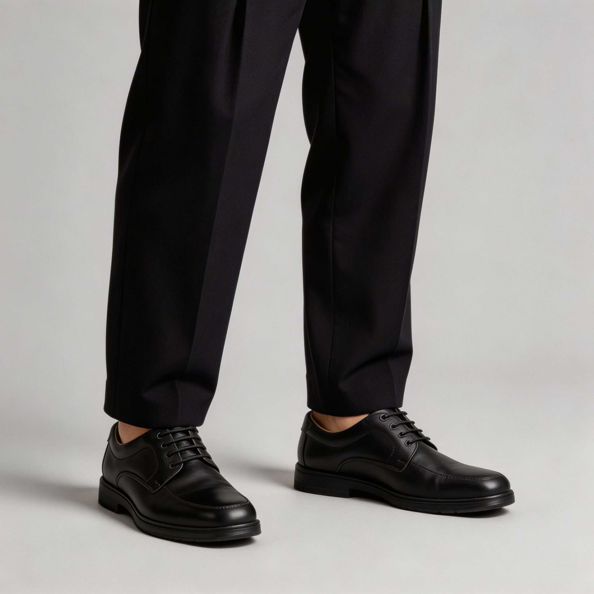 Zapato Clínico Negro de Caballero Confort 4010