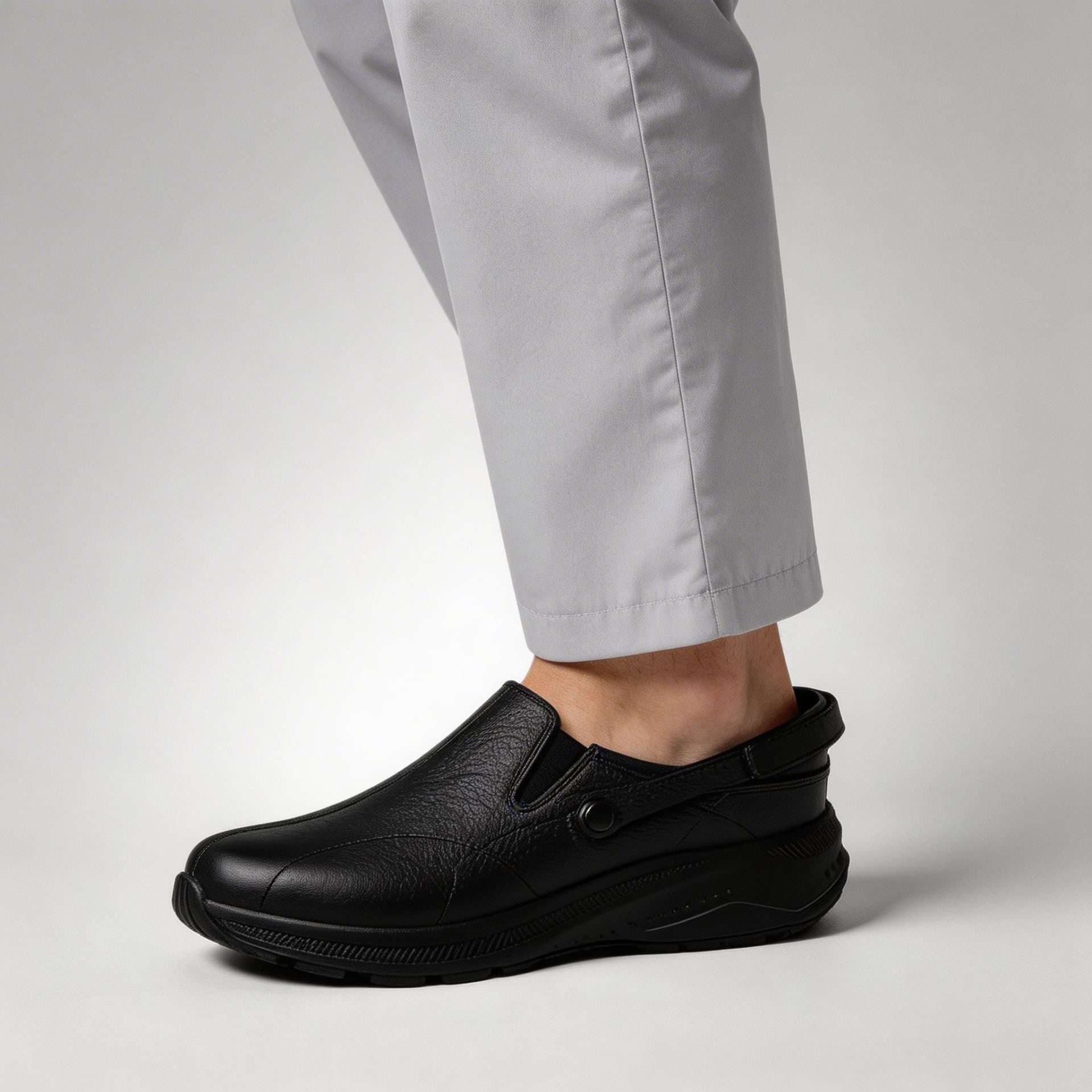 Zapato Clínico Negro para Caballero Track 2605