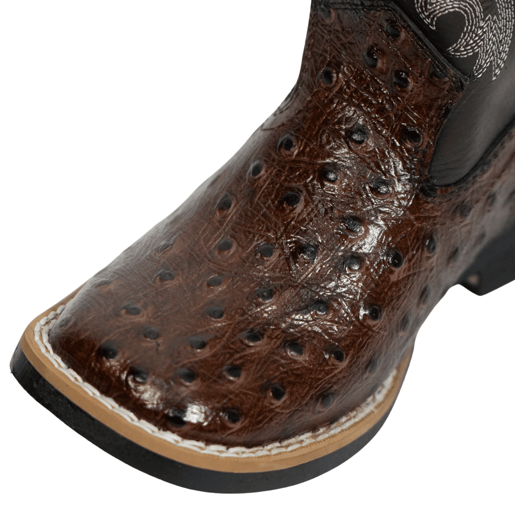 Kids' Ostrich Print Floter Cowboy Boots