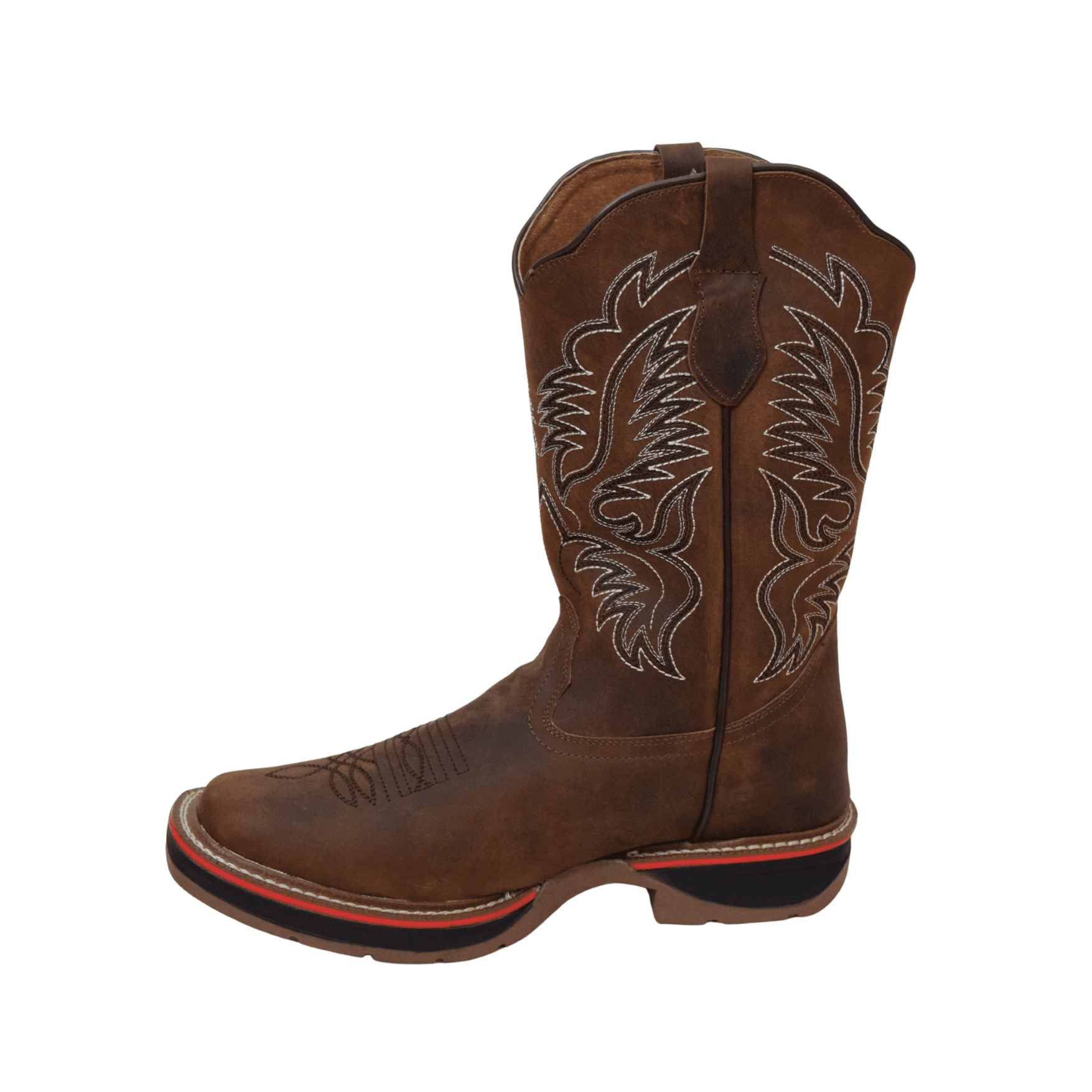 Men's Brown Crazy Horse Leather Work Boots