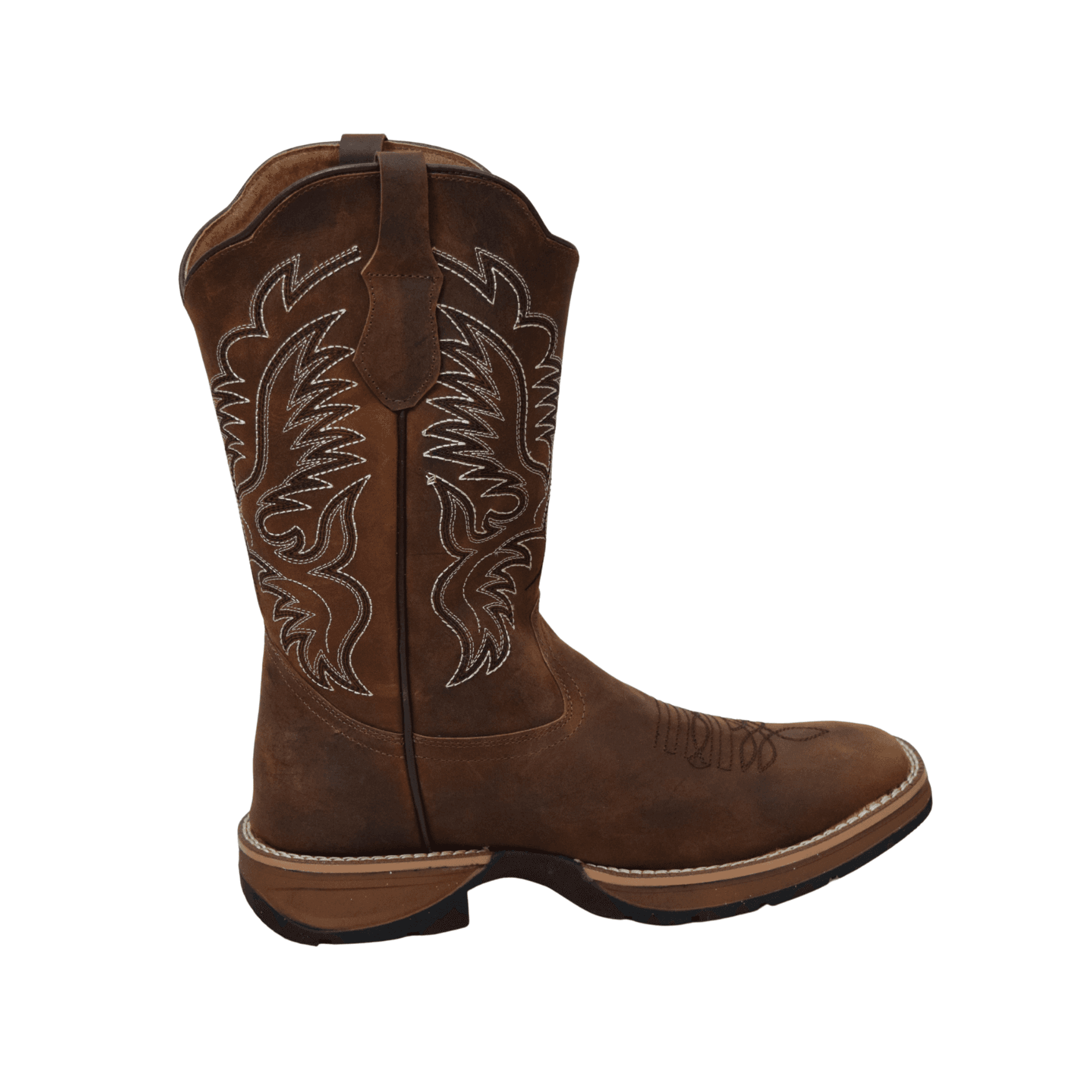 Brown Crazy Horse Leather Cowboy Boots