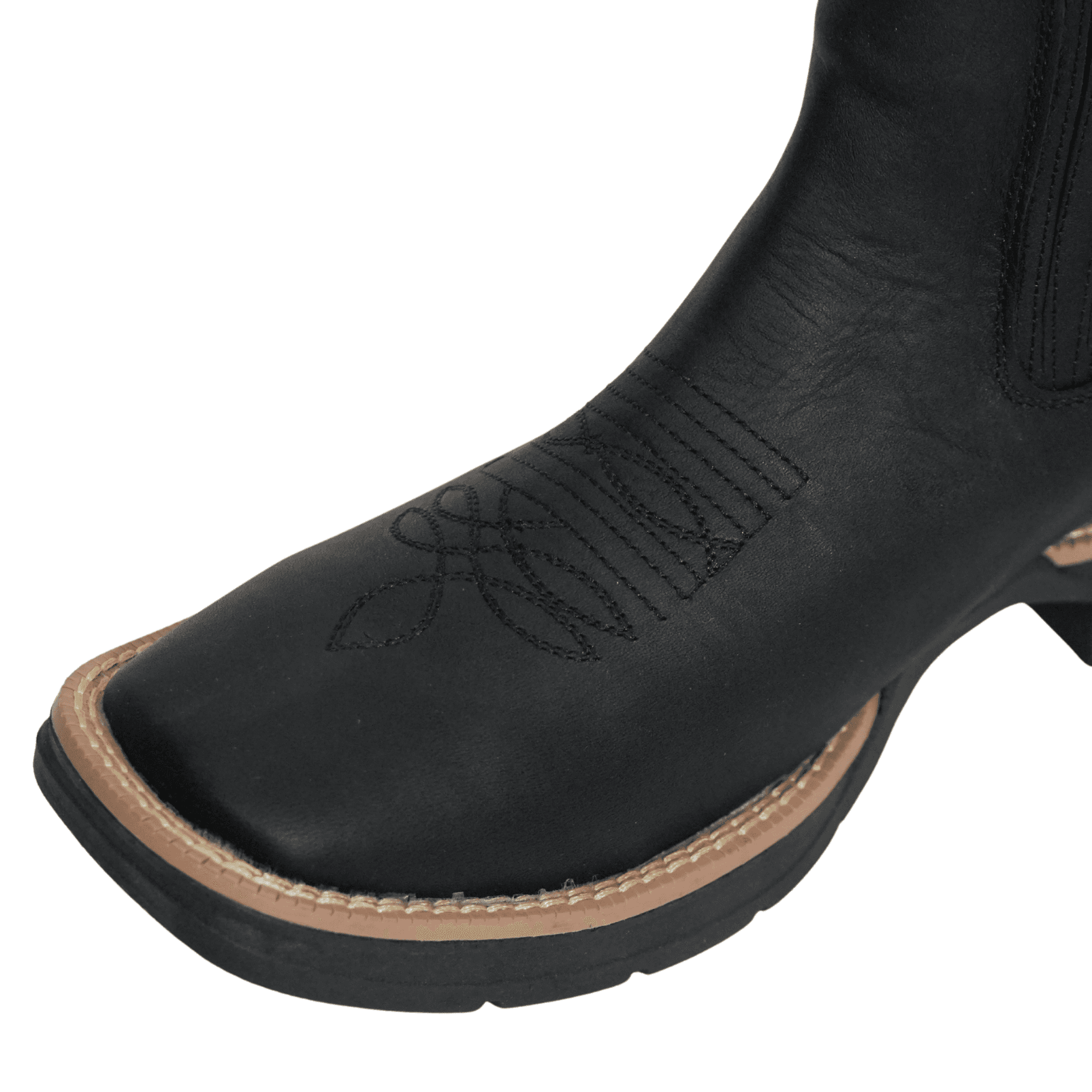 Black Crazy Horse Leather Ankle Boots