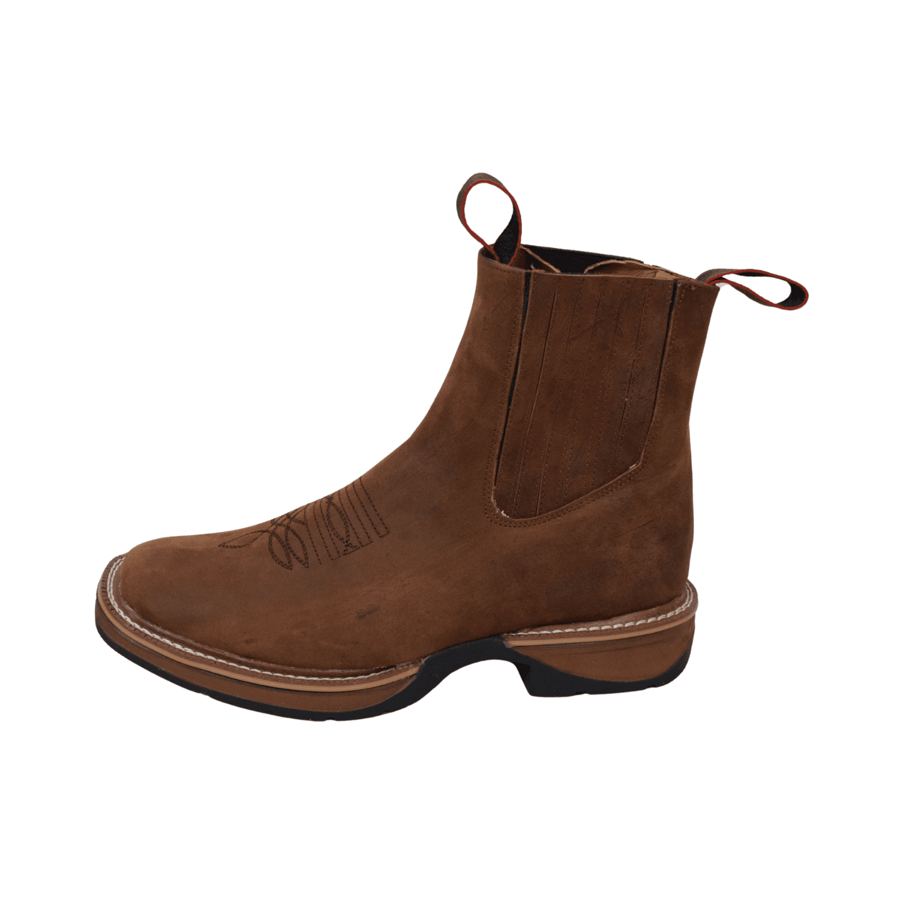 Brown Crazy Horse Leather Ankle Boots