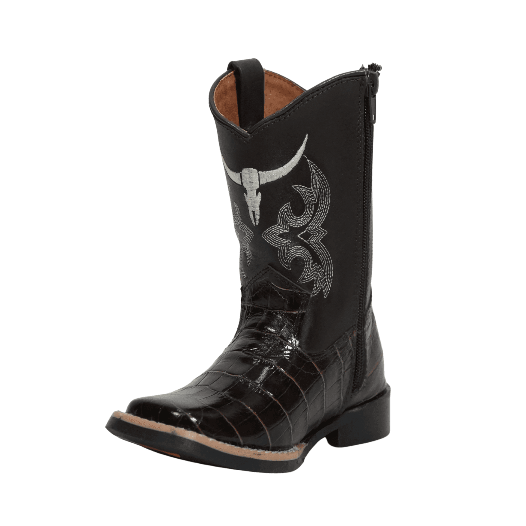 Kids' Brown Floter Crocodile Cowboy Boots