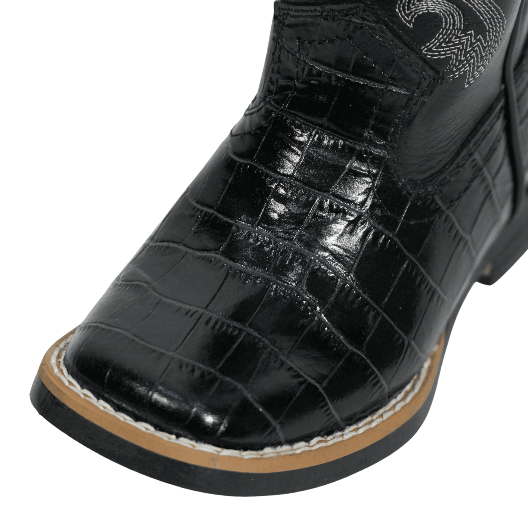 Botas Vaqueras Para Niño Cocodrilo Floter Negro II