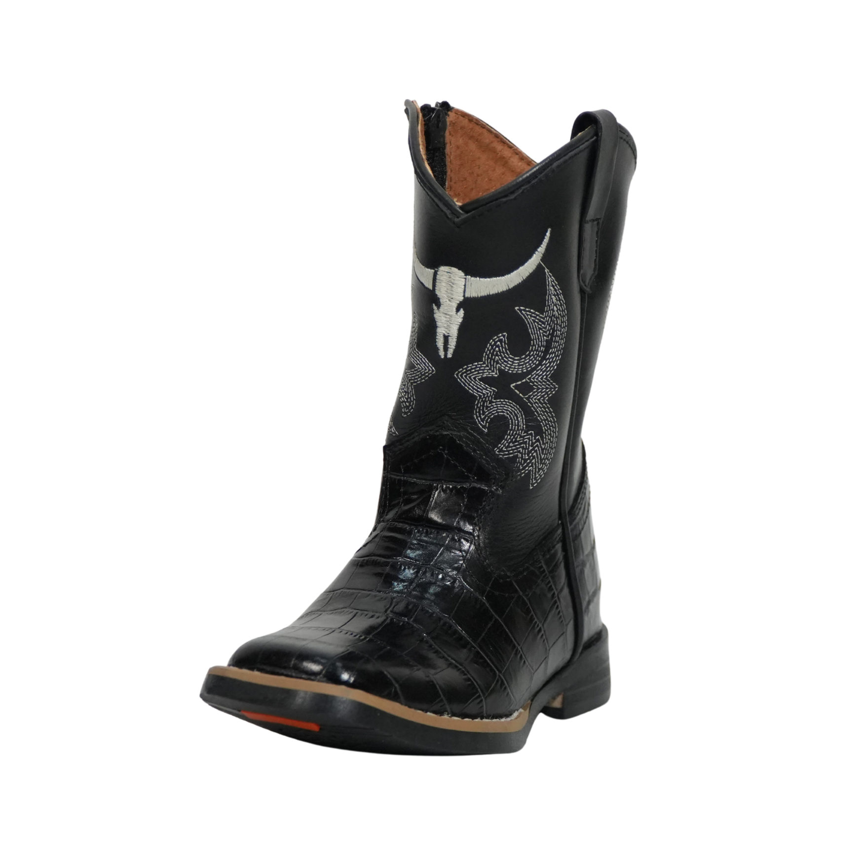 Botas Vaqueras Para Niño Cocodrilo Floter Negro II