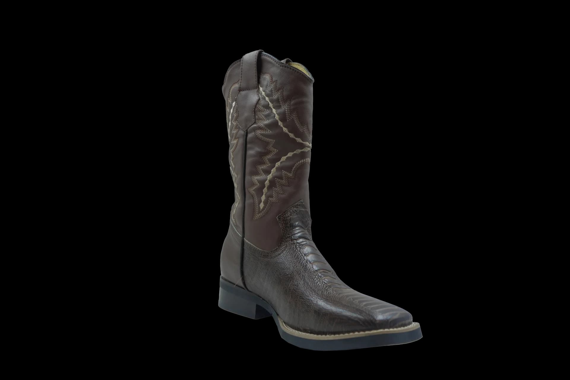 Bota Vaquera Piel Genuina Pata Avestruz Lisa