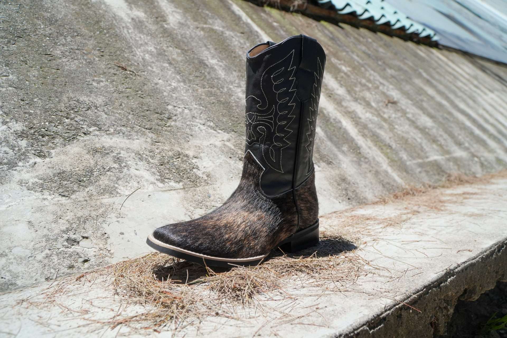 Genuine Hair-on-Hide Smooth Cowboy Boots