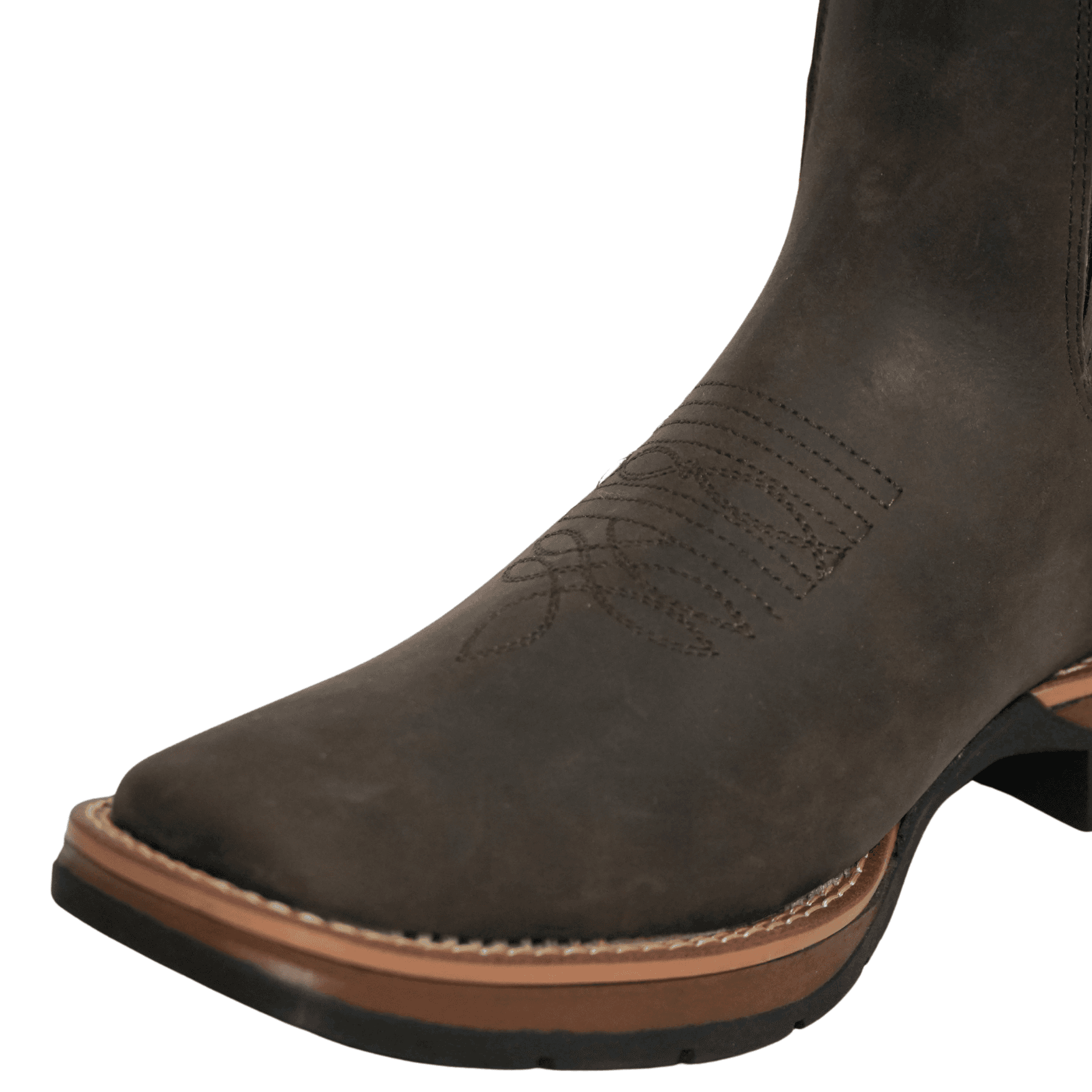 Brown Crazy Horse Leather Cowboy Boots