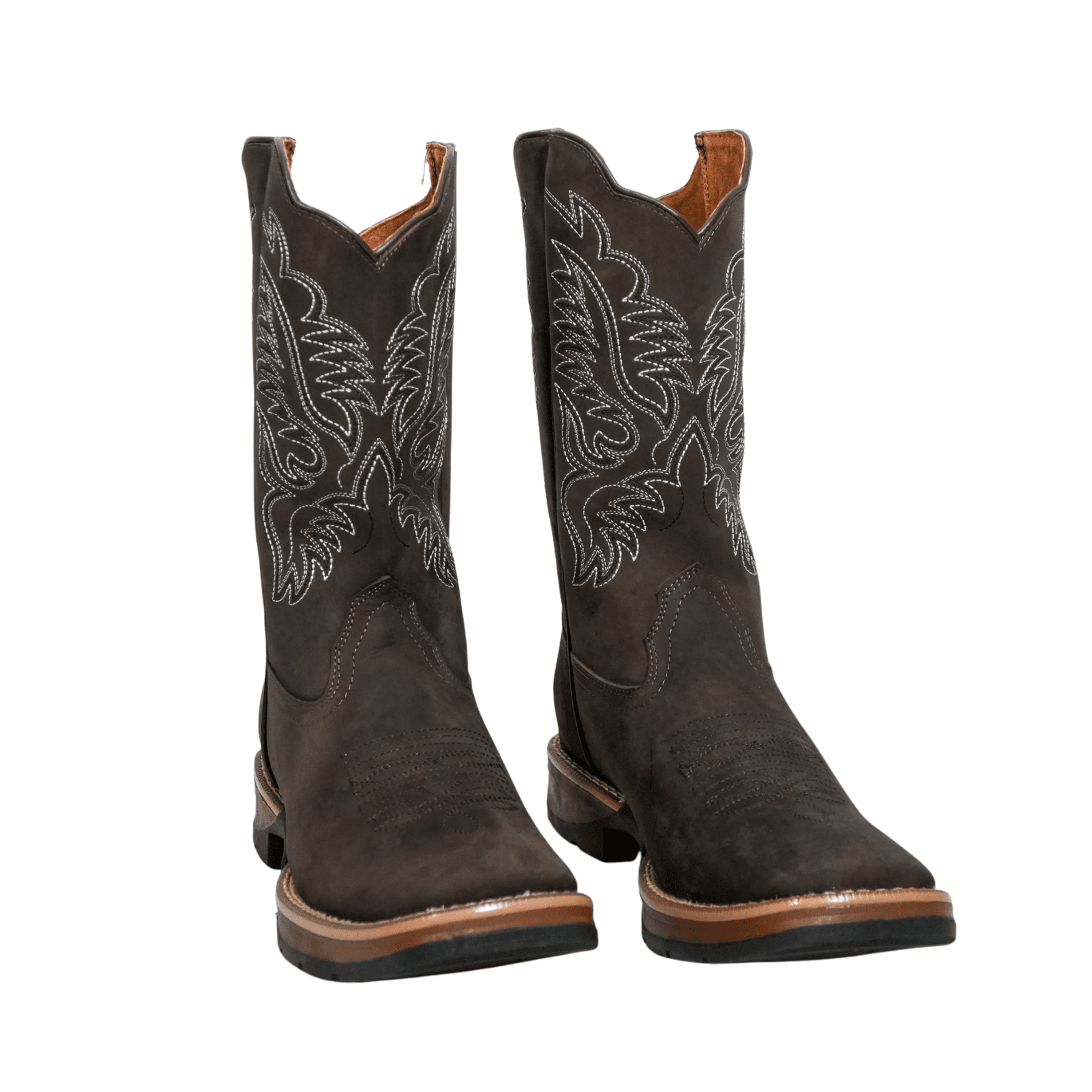 Brown Crazy Horse Leather Cowboy Boots