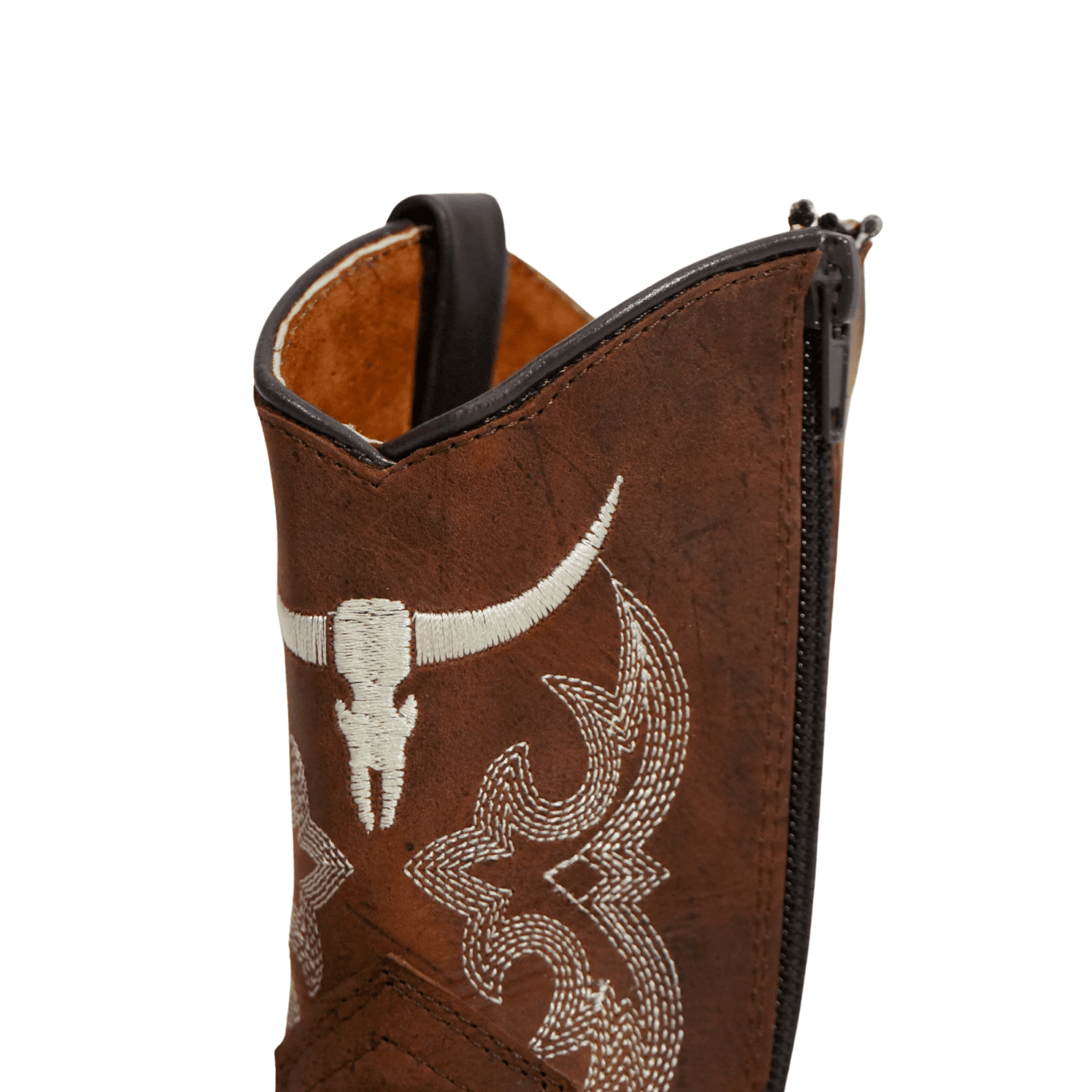 Botas Vaqueras Para Niño Piel Crazy Café