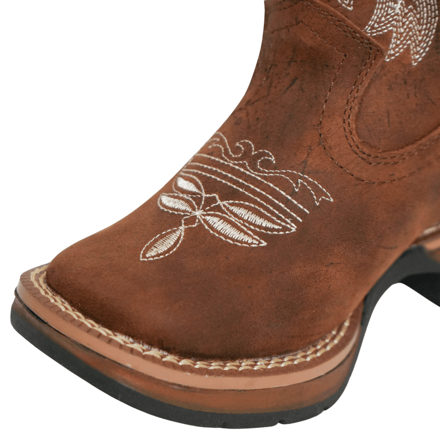 Botas Vaqueras Para Niño Piel Crazy Café