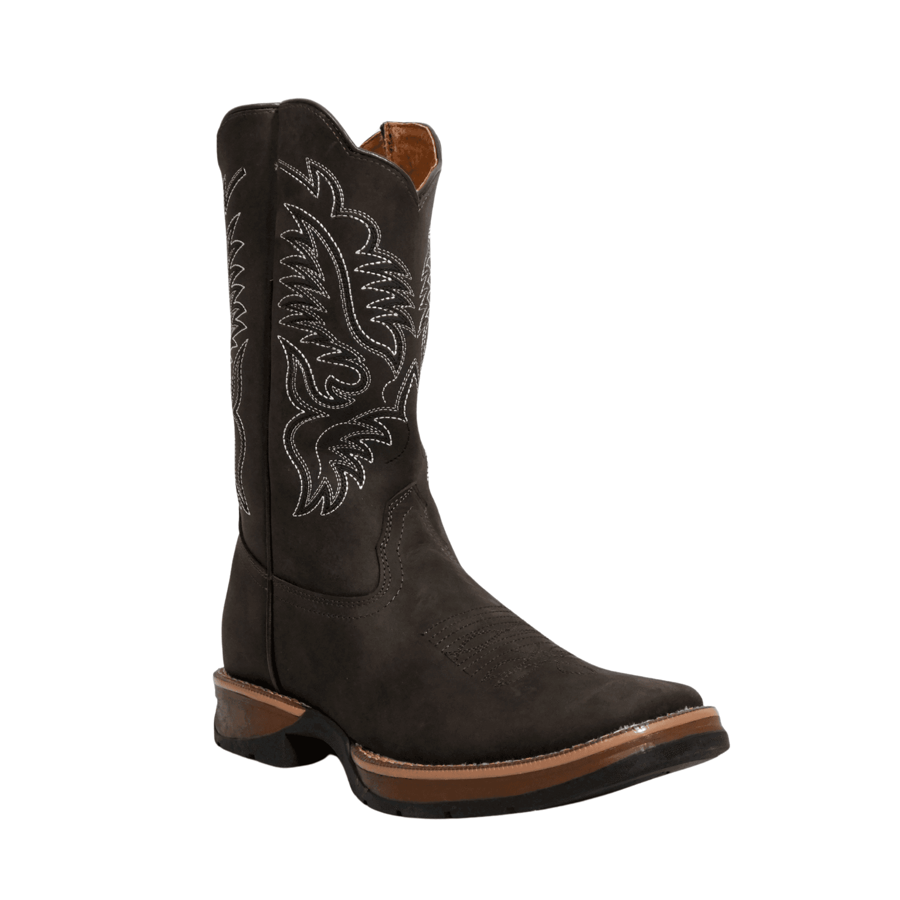 Bota Vaquera Piel Crazy Café