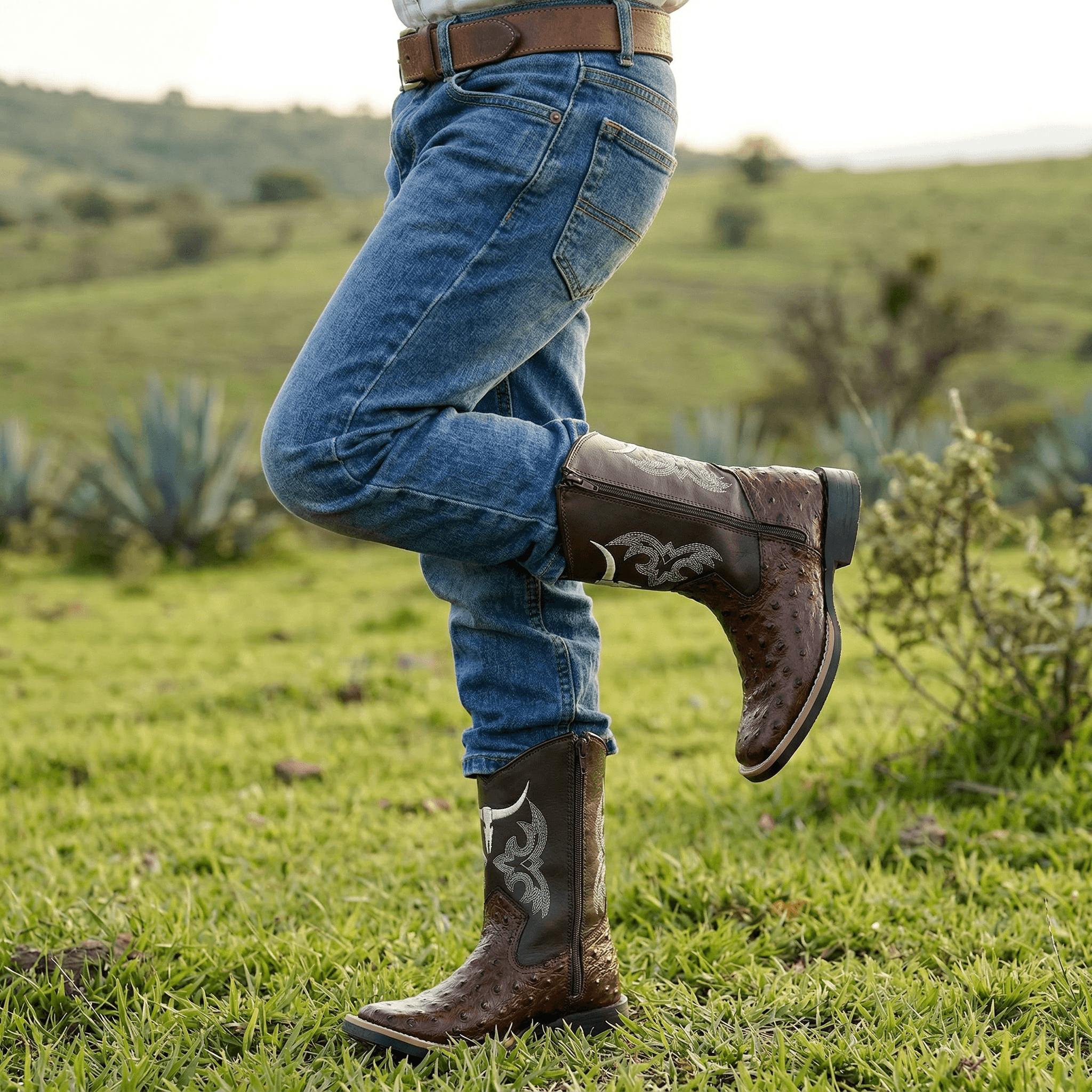 Botas Vaqueras Para Niño Avestruz Floter