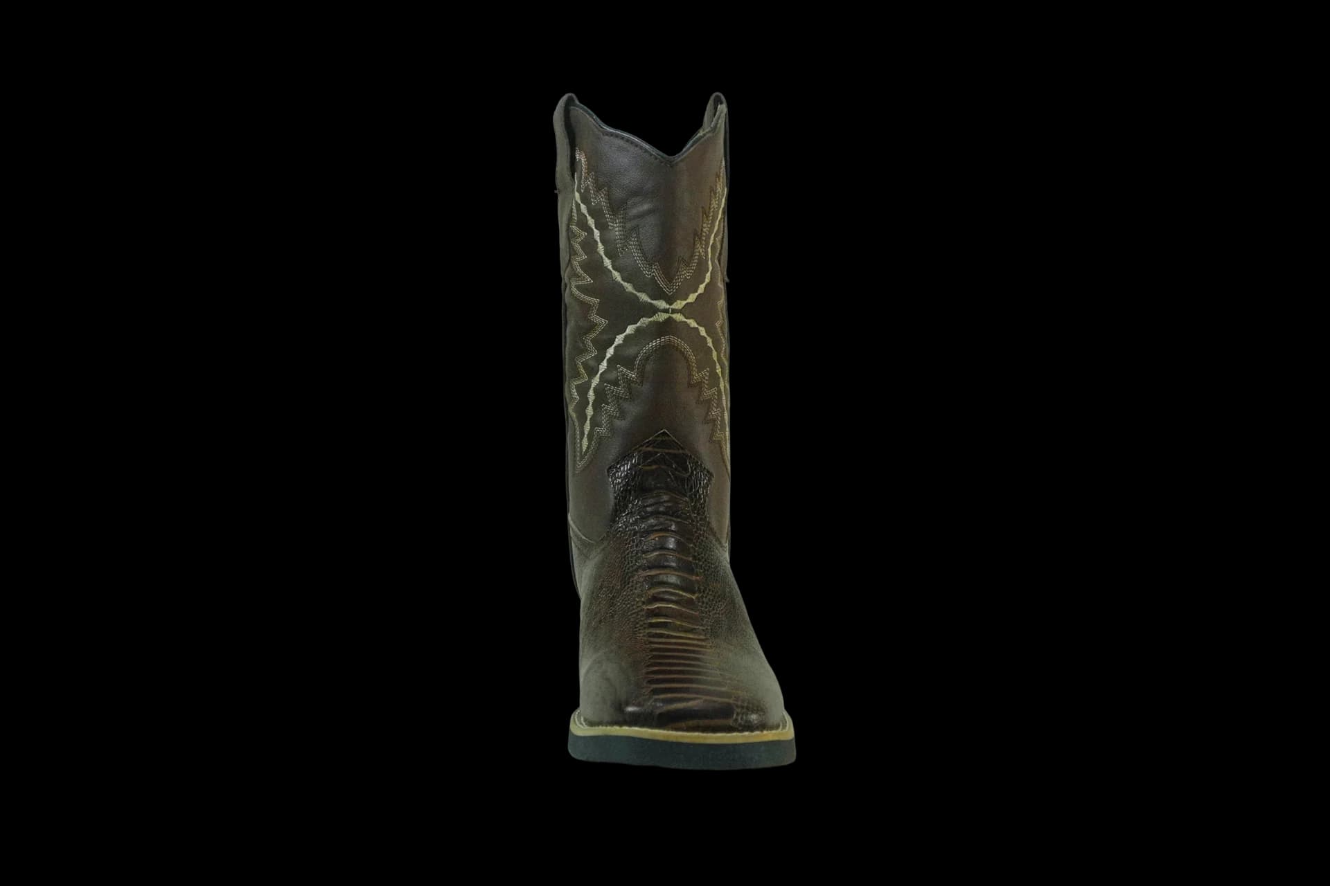 Bota Vaquera Piel Genuina Pata Avestruz Lisa