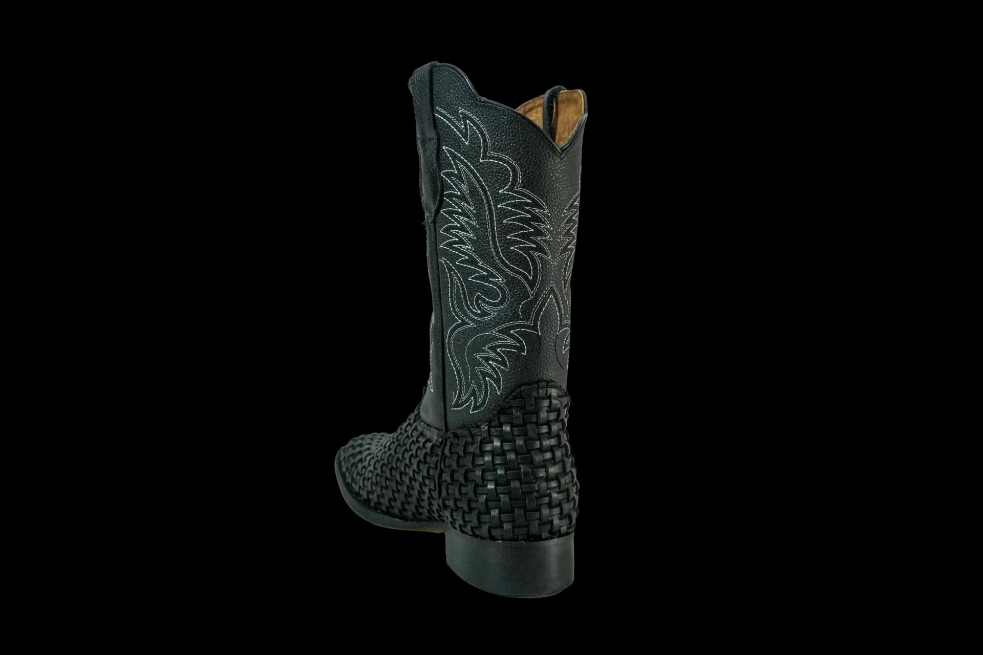 Basket Weave Embossed Cowboy Boots