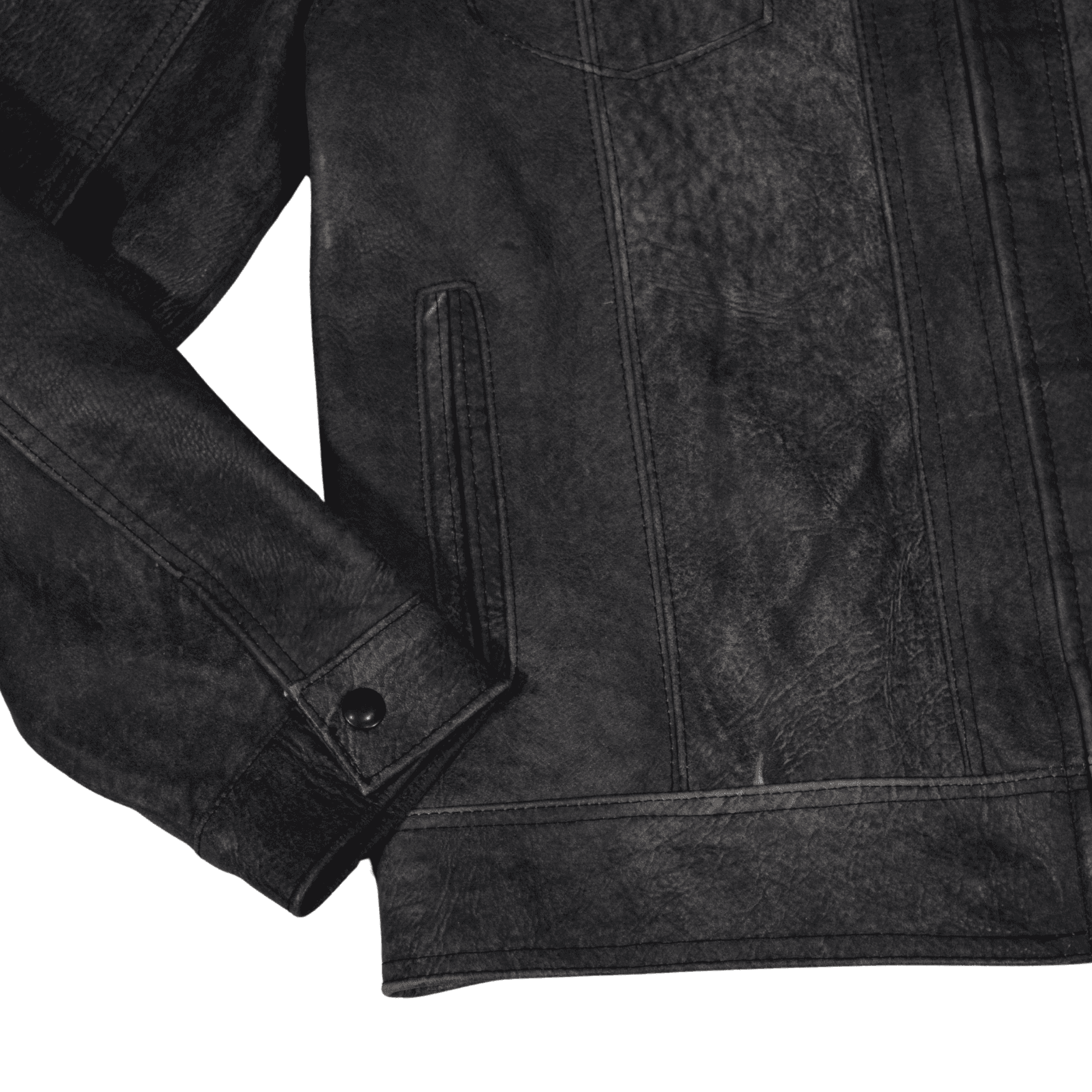 Levis Gray Leather Jacket - Alle Mexique