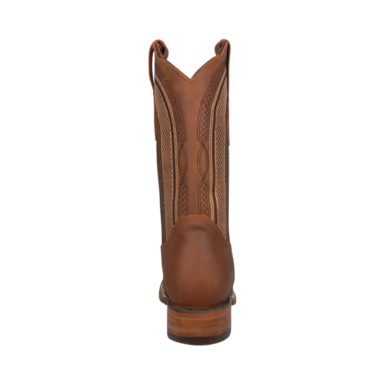 Bota Vaquera Piel Crazy con Bordado en el Tubo Estilo Western