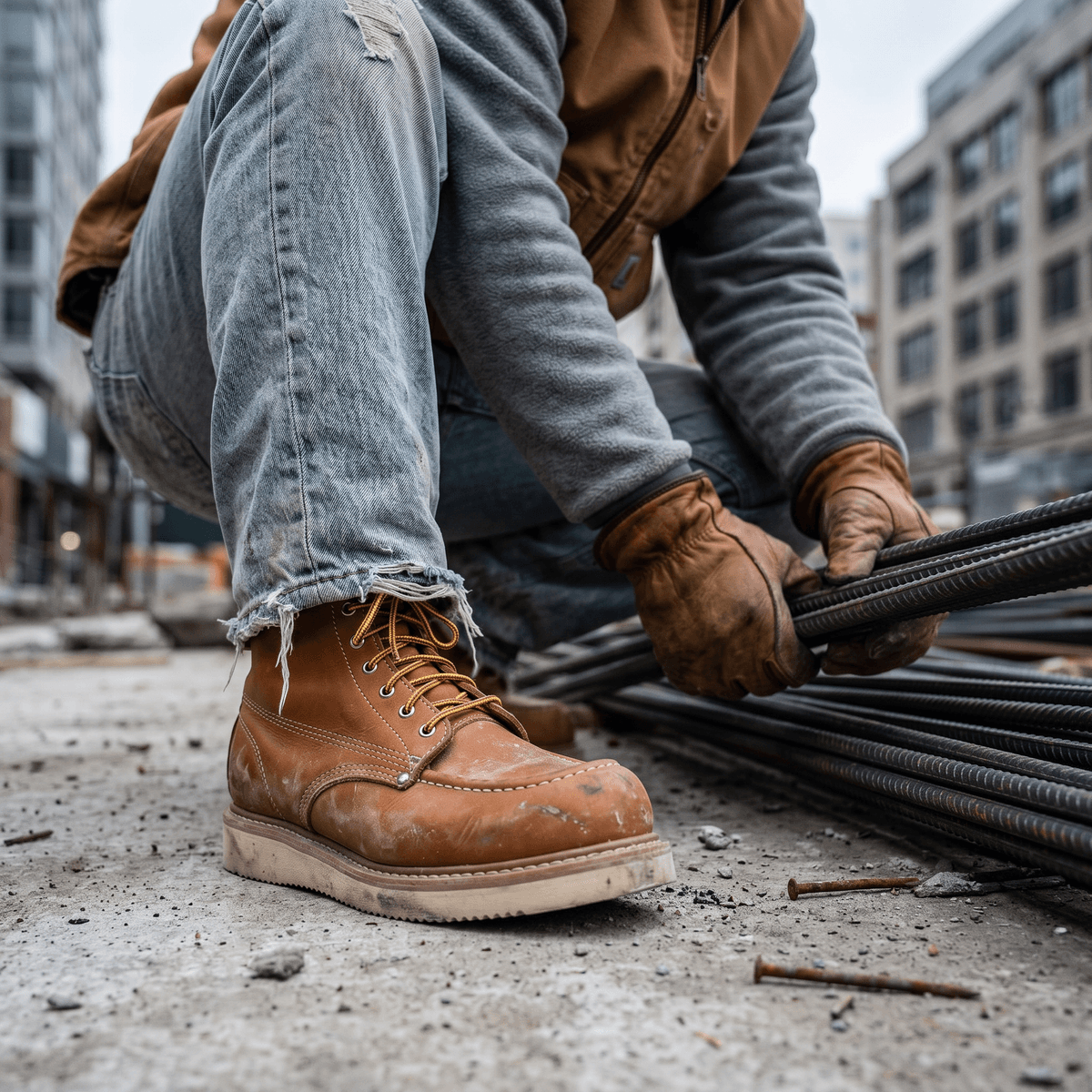 Botas de piel Mr. Sosa Subterránea Canela para jornadas de industria