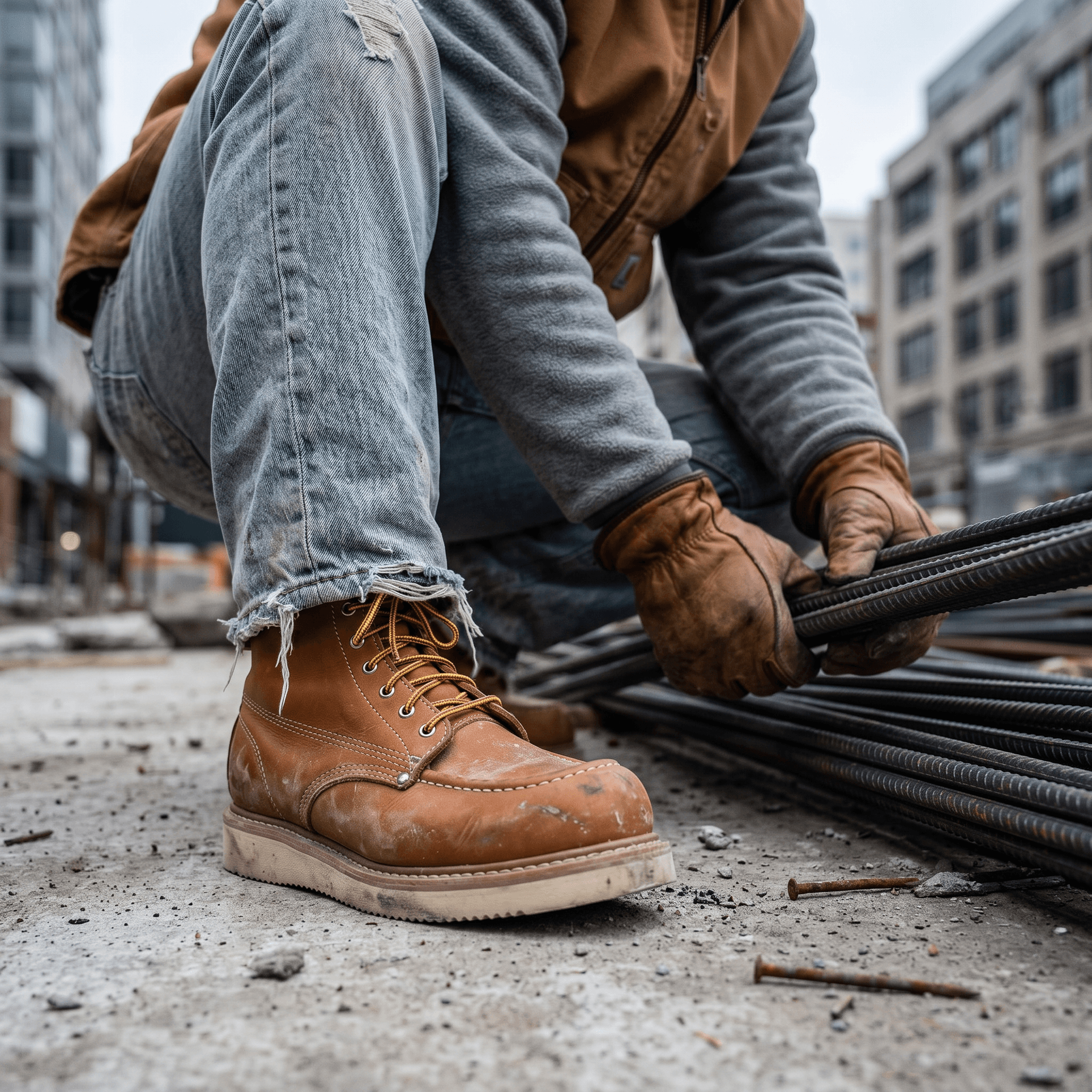 Mr. Sosa Underground Cinnamon leather boots for industrial work