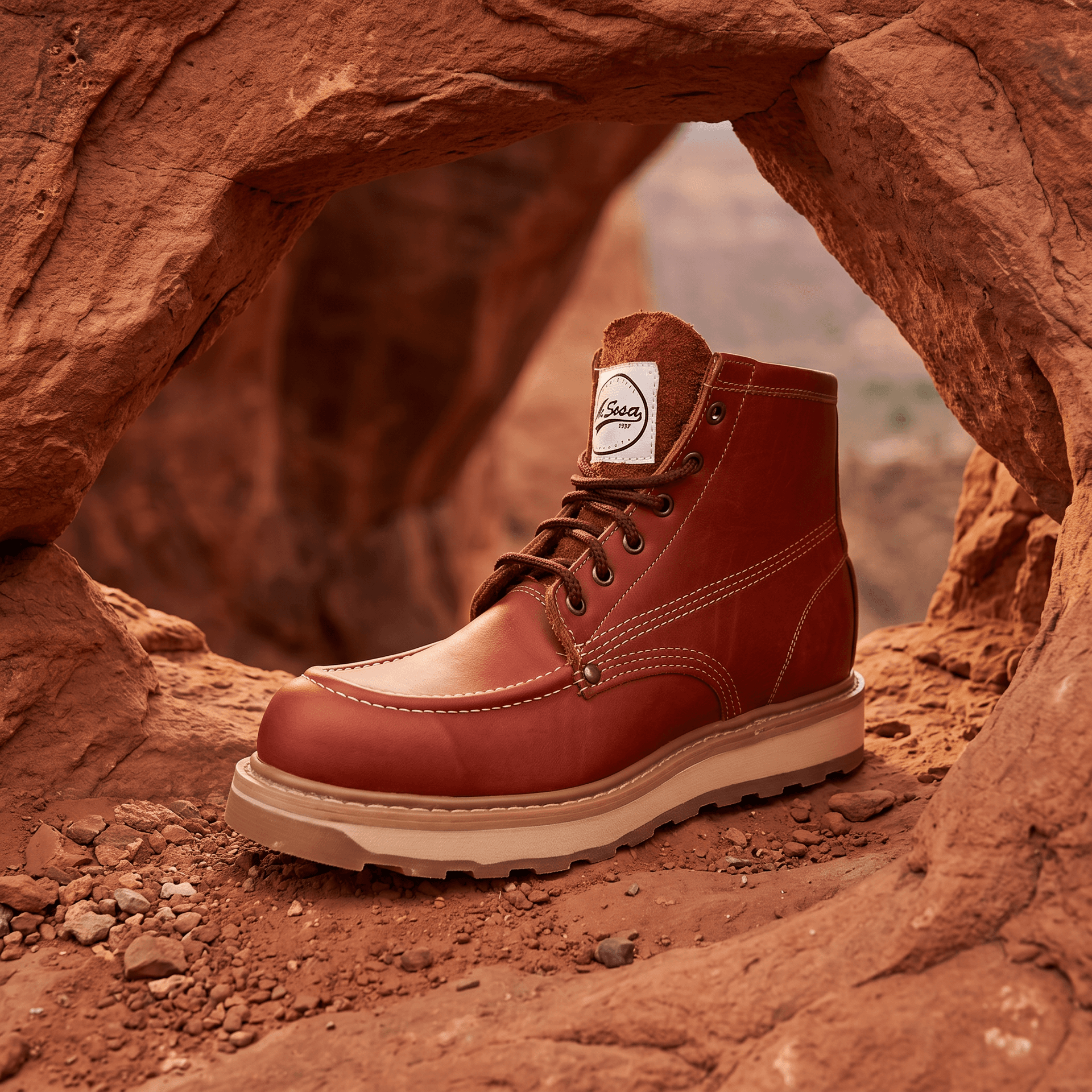Mr. Sosa Underground Shedron leather boots for the field