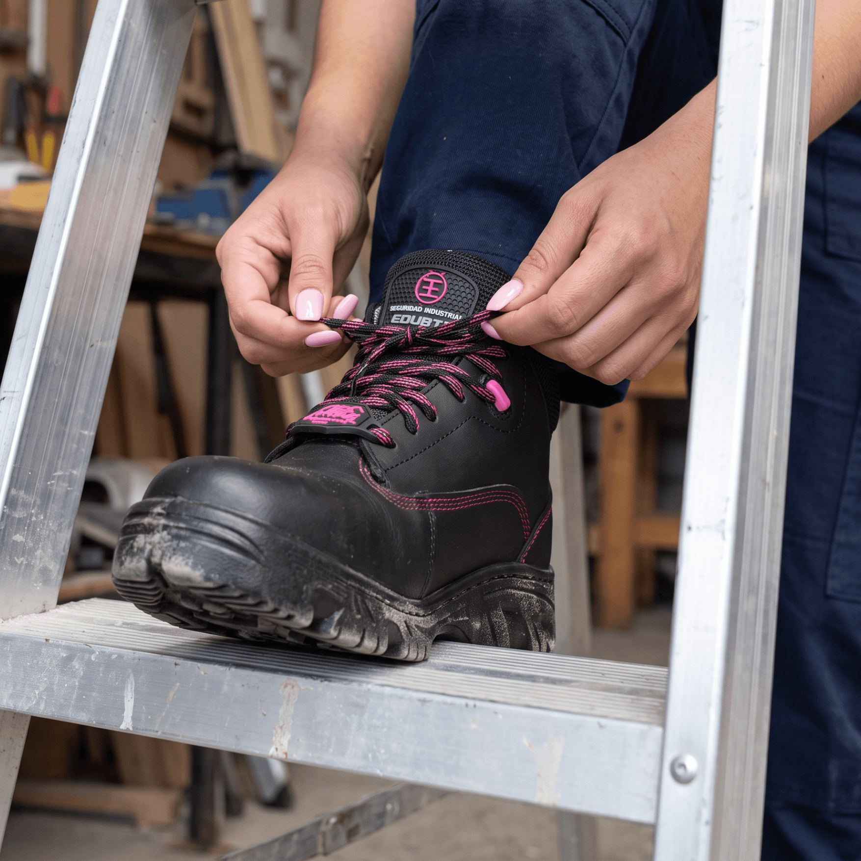 Safety Boot 945 BLACK - PINK