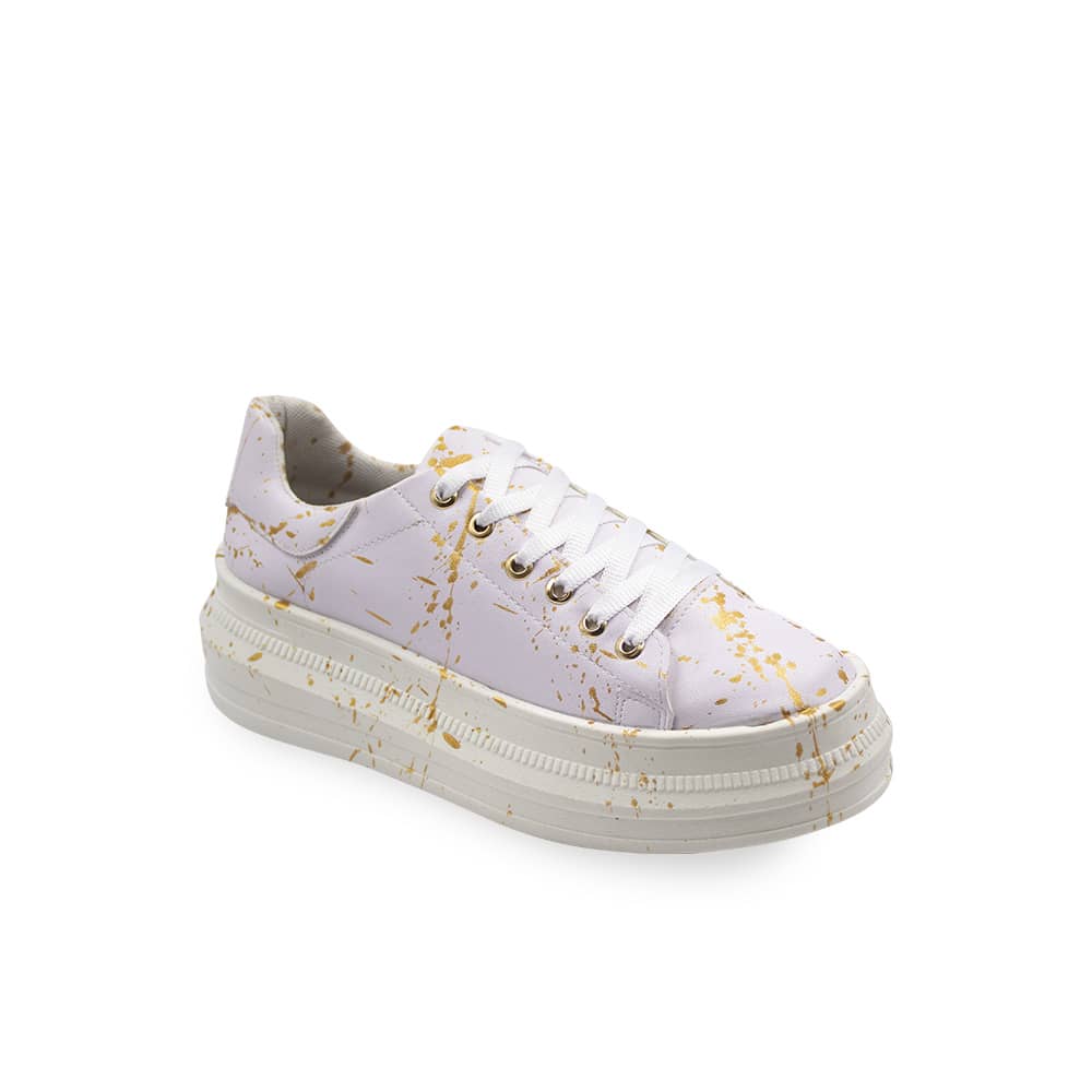 Tenis blanco con dorado gran méxico