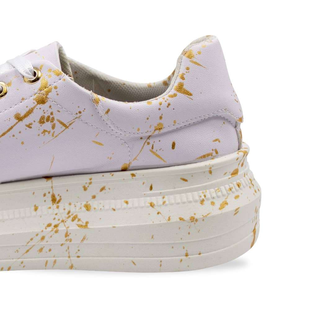 Tenis blanco con dorado gran méxico
