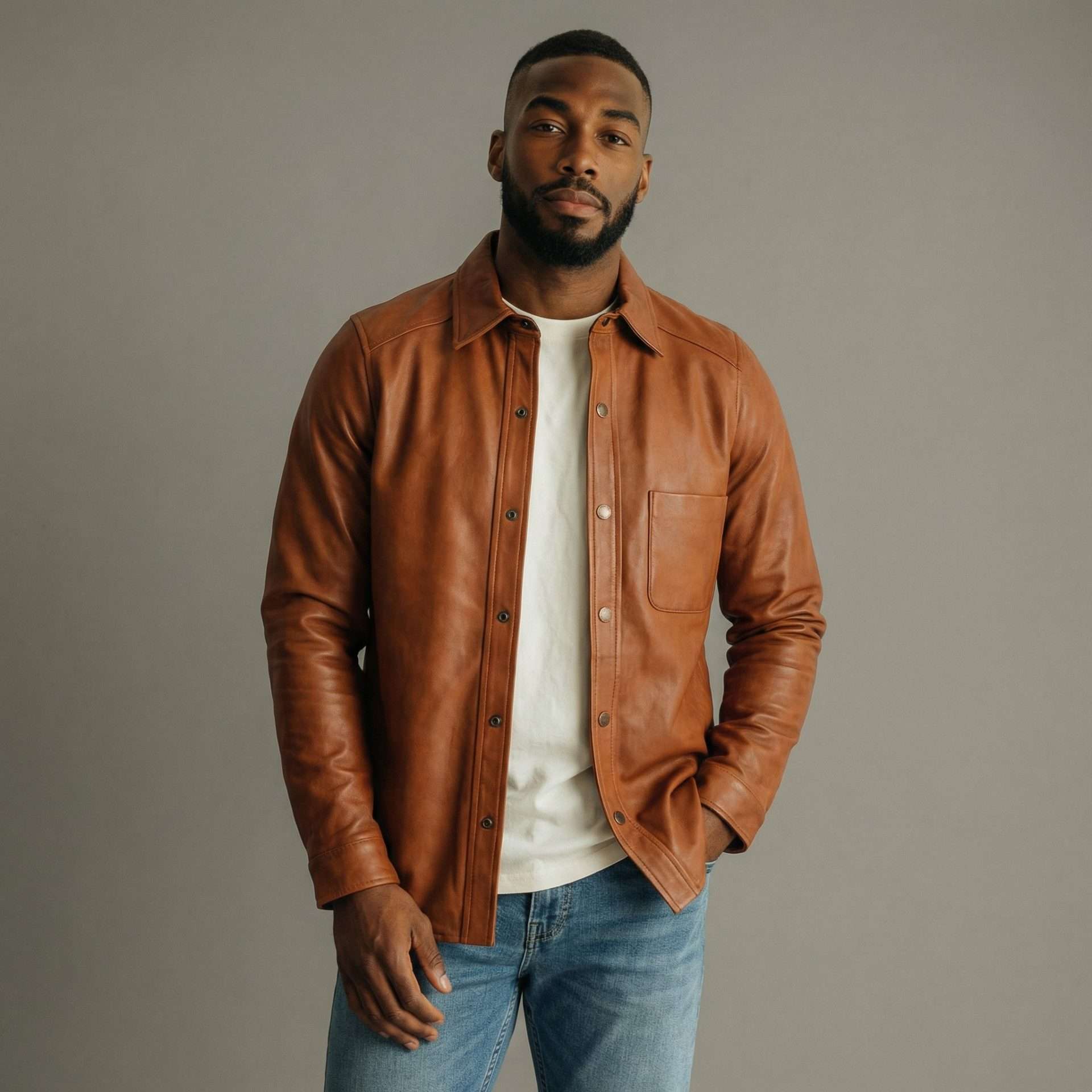 Camisola para Caballero Piel de Borrego Color Café