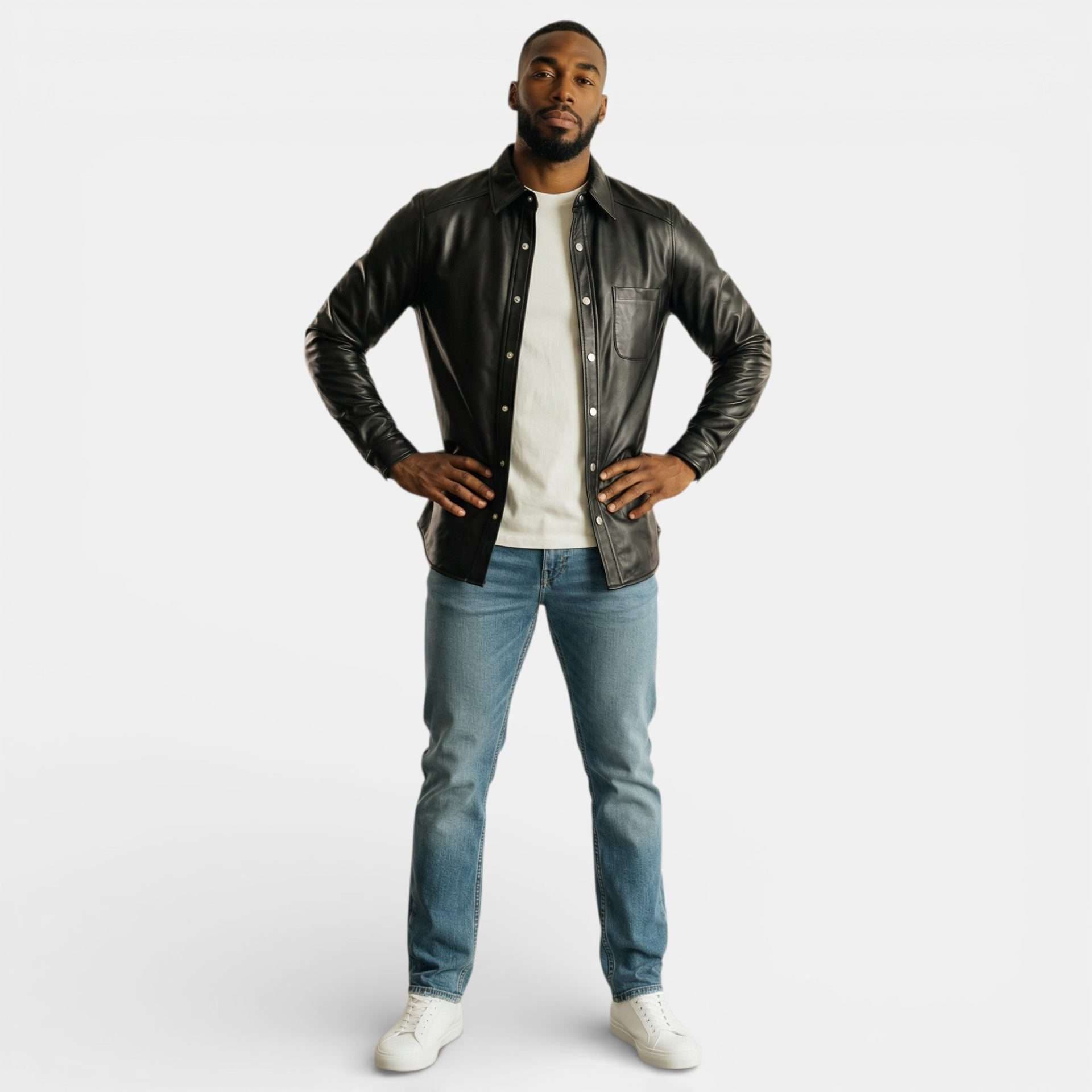 Camisola para Caballero Piel de Borrego Negra