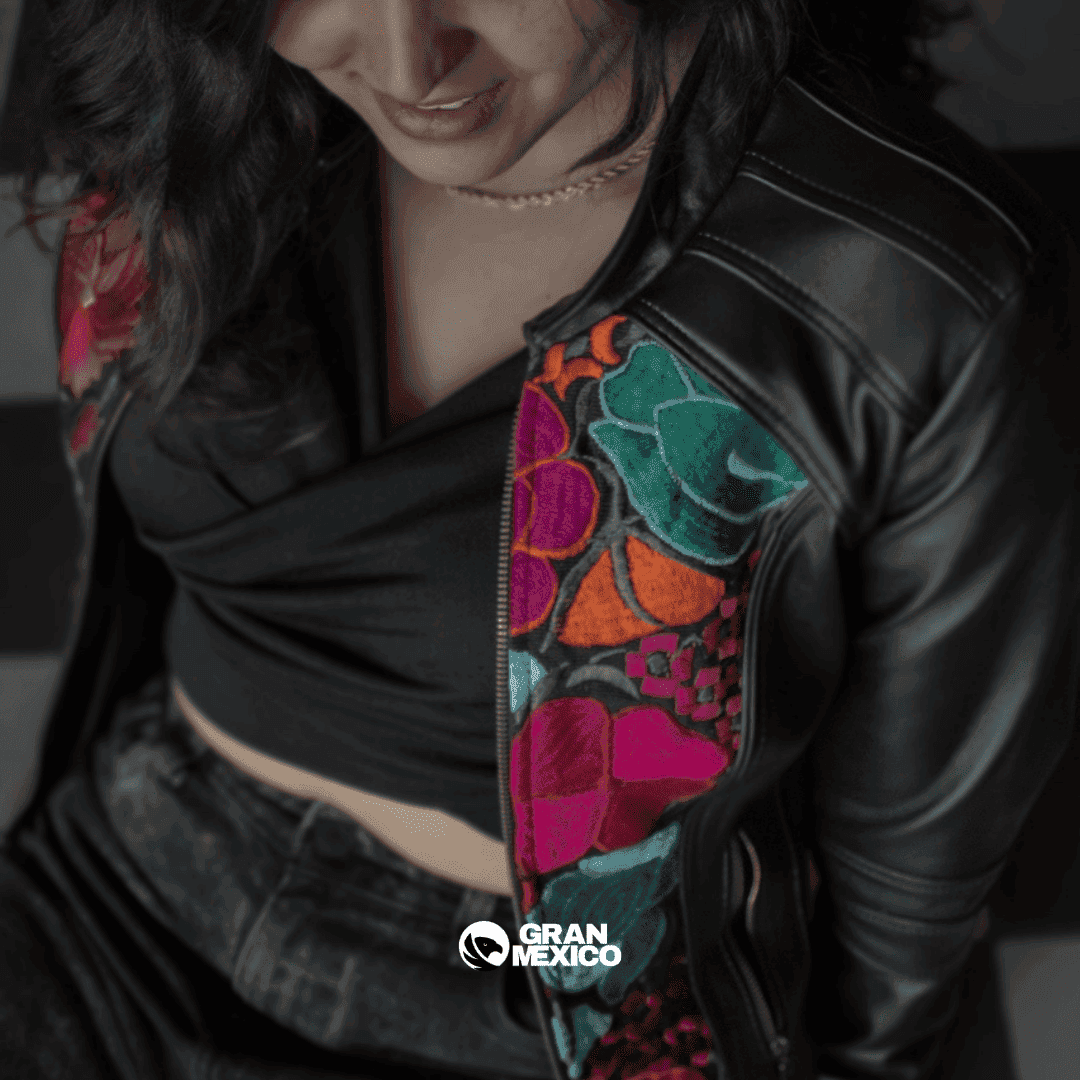 Chamarra artesanal de piel