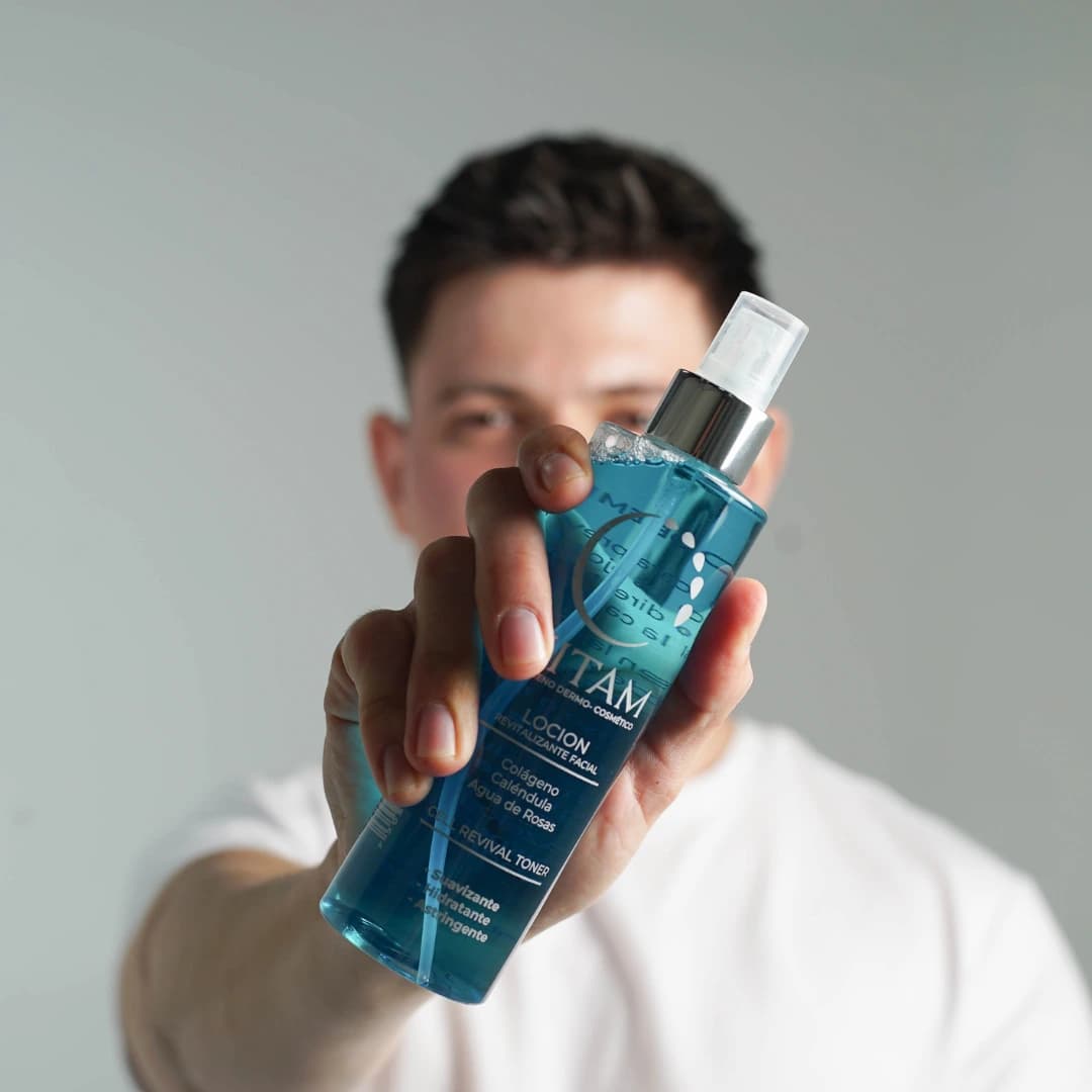 Tónico Revitalizante Facial CON COLAGENO AGUA DE ROSAS VITAM MALL GRAN MÉXICO EXPORT